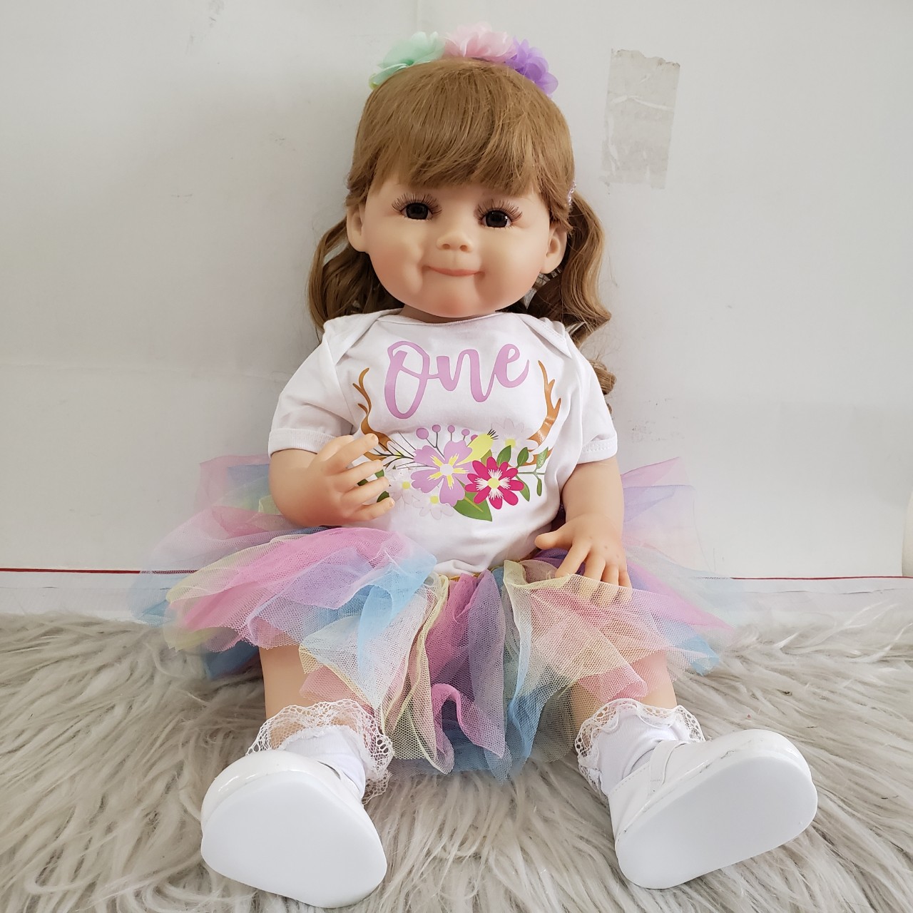 Búp Bê Tái Sinh Thân Nhựa Mềm Mại Bé Bậm Môi 55 cm = 22 inch KEIUMI Reborn Silicon Vinyl Doll PVN4700