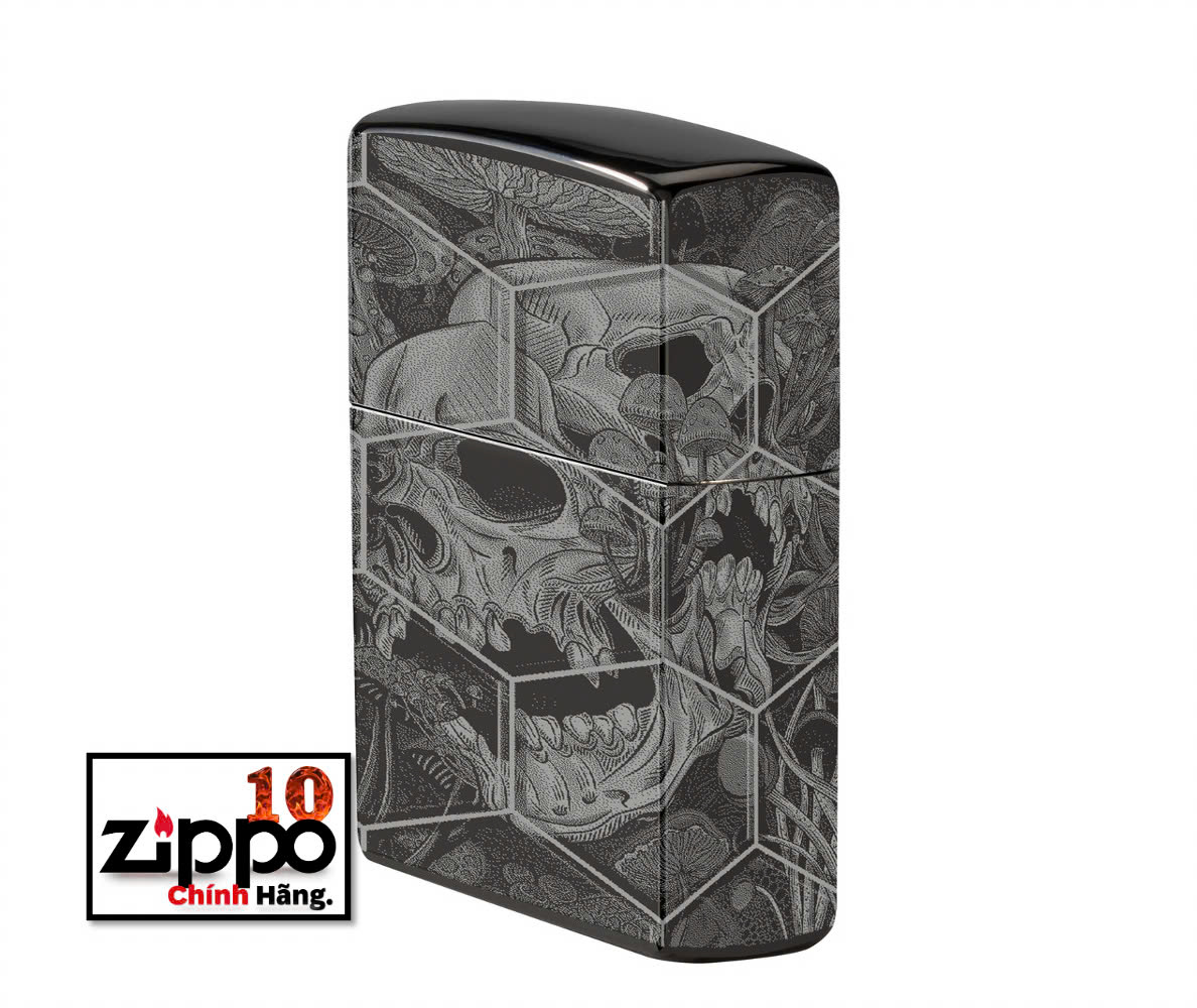 Bật lửa Zippo 46425 Mushroom Skulls Design - Chính hãng 100%