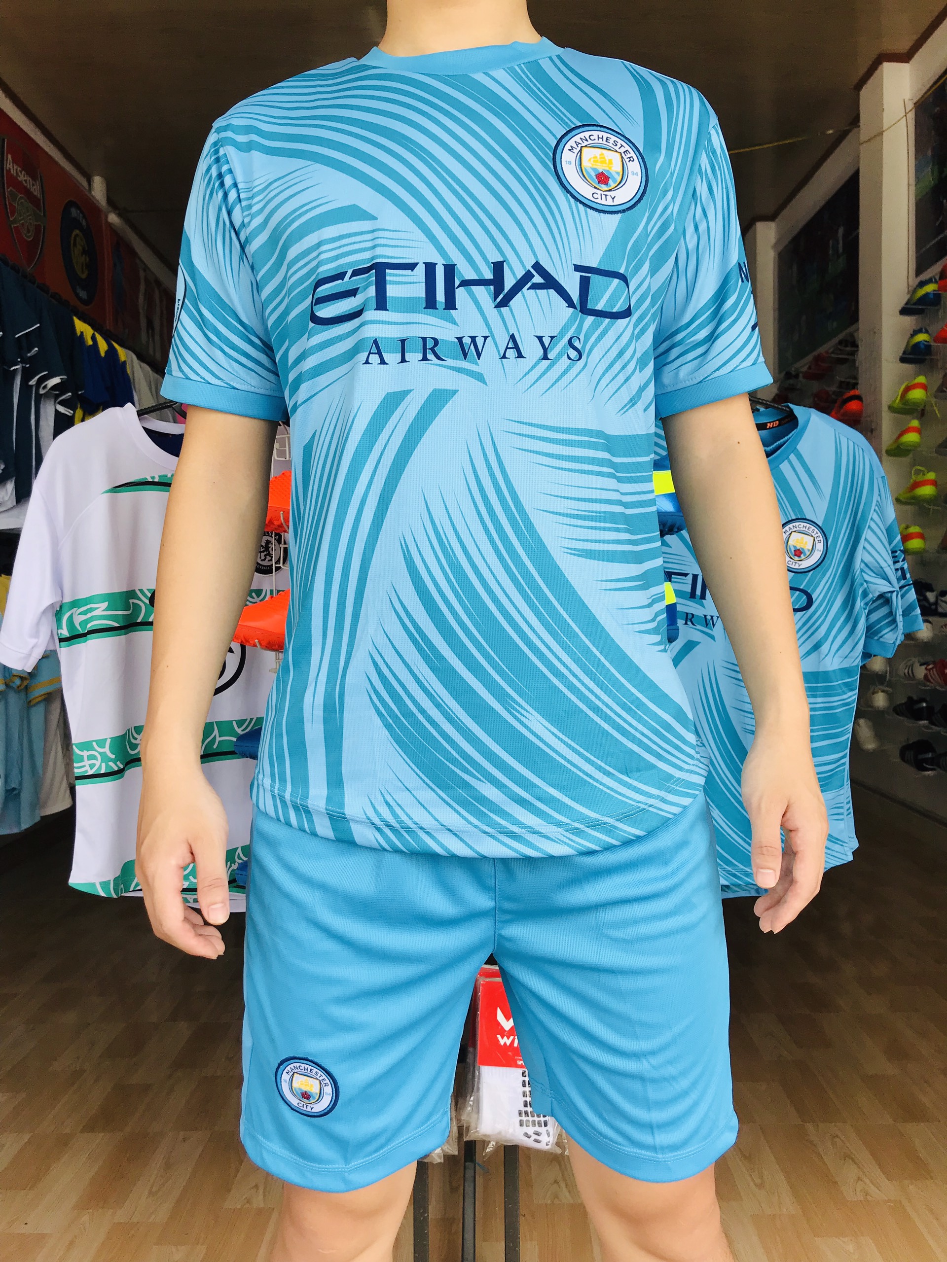 Bộ đá bóng gai mè CLB Manchester City 2022-2023 cao cấp