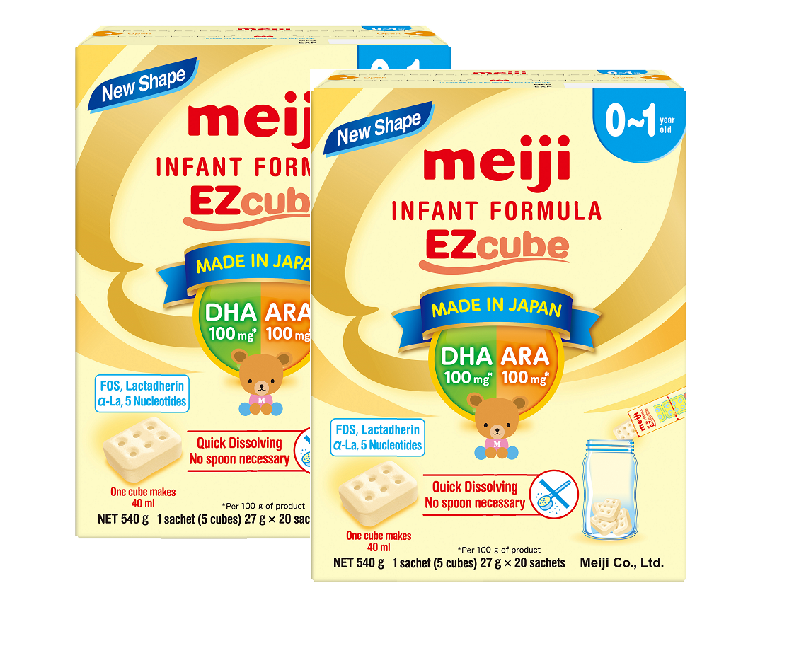 Combo 2 Hộp Sản Phẩm Dinh Dưỡng Công Thức Meiji Infant Formula Ezcube - Nhập khẩu chính hãng (540g)