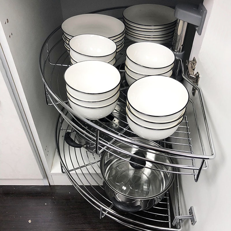 Mâm Xoay 1/2 TAKI INOX 304 Tủ Bếp - Bảo Hành 10 Năm - Có Thợ Lắp Đặt
