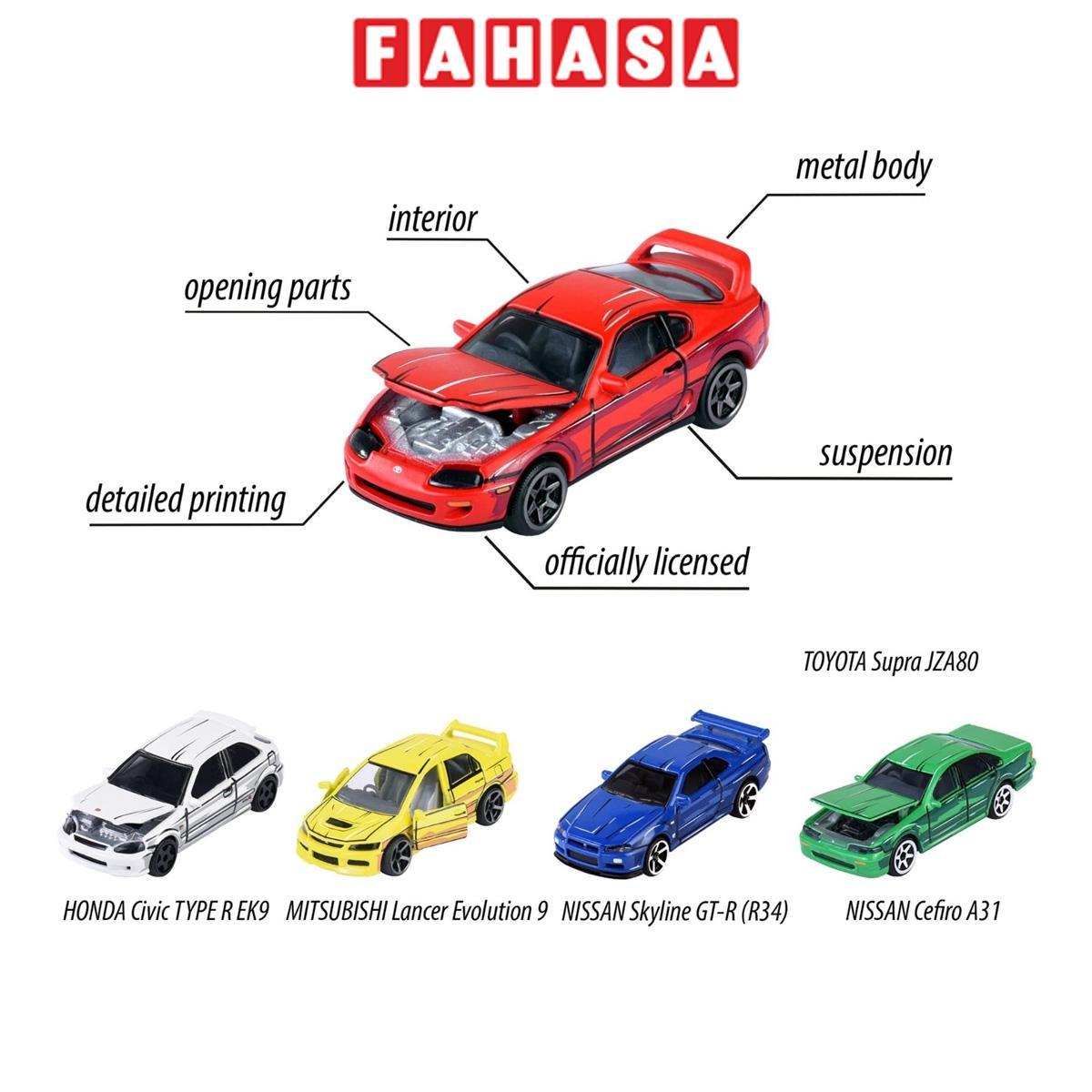 Bộ 5 Đồ Chơi Mô Hình Xe 5 Pieces Giftpack - Majorette 8502005000 - JDM Legends