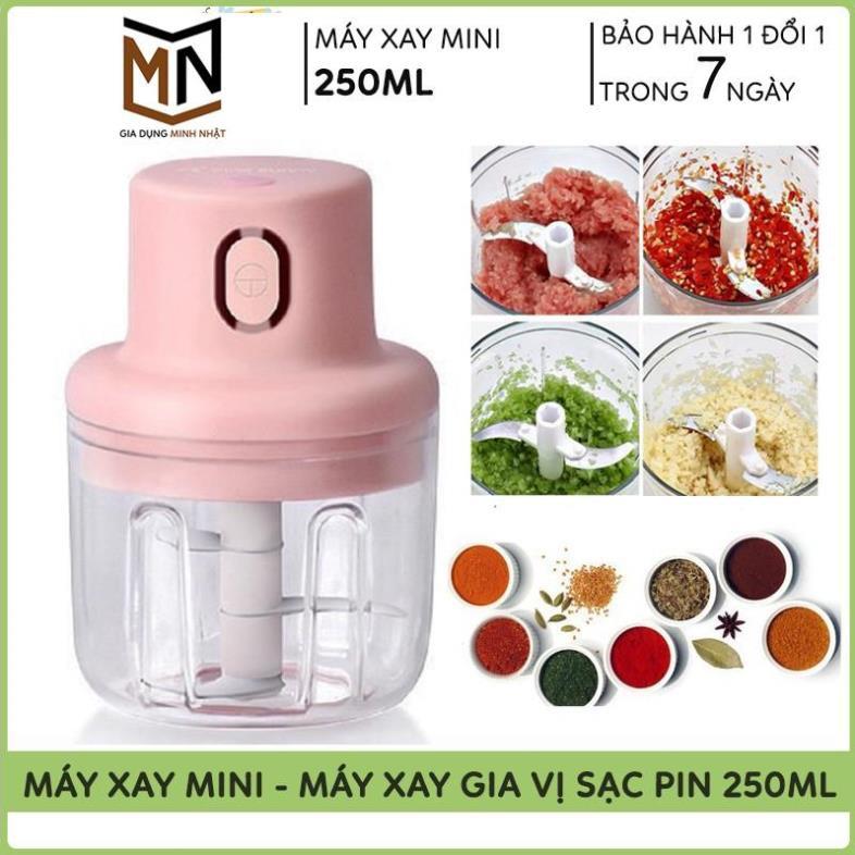 ️Rẻ Vô Địch️ Máy Xay Mini Sạc Điện Cầm Tay, Xay Thịt, Xay Đồ Ăn Dặm Cho Bé, Gia Vị, Tỏi, Ớt Siêu Tiện Dụng Cho Bạn