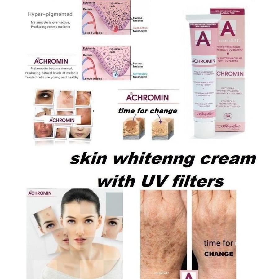 Kem dưỡng ngăn ngừa nám và tàn nhang Achromin Whitening Cream and UV filters 45ml