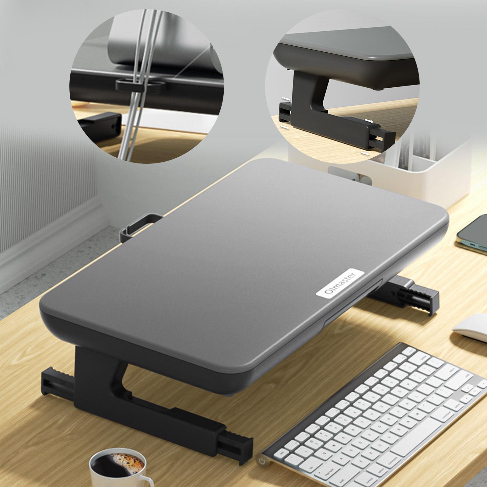 Monitor Stand Height Adjustable Computer Laptop Riser Shelf ,Black Desktop Organizer