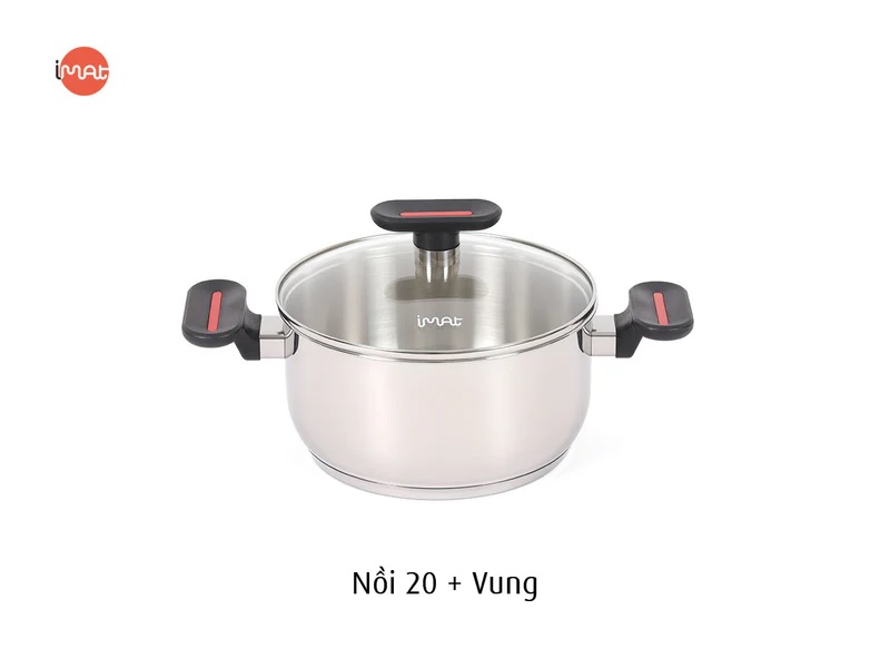 Bộ 5 nồi chảo iNox không chống dính