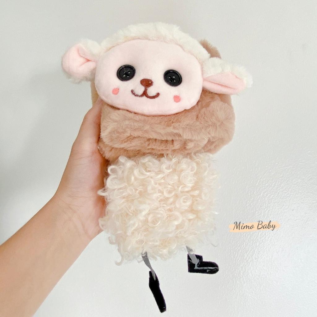 Khăn lông mềm mại gắn hình chú cừu dễ thương cho bé KL153 Mimo Baby