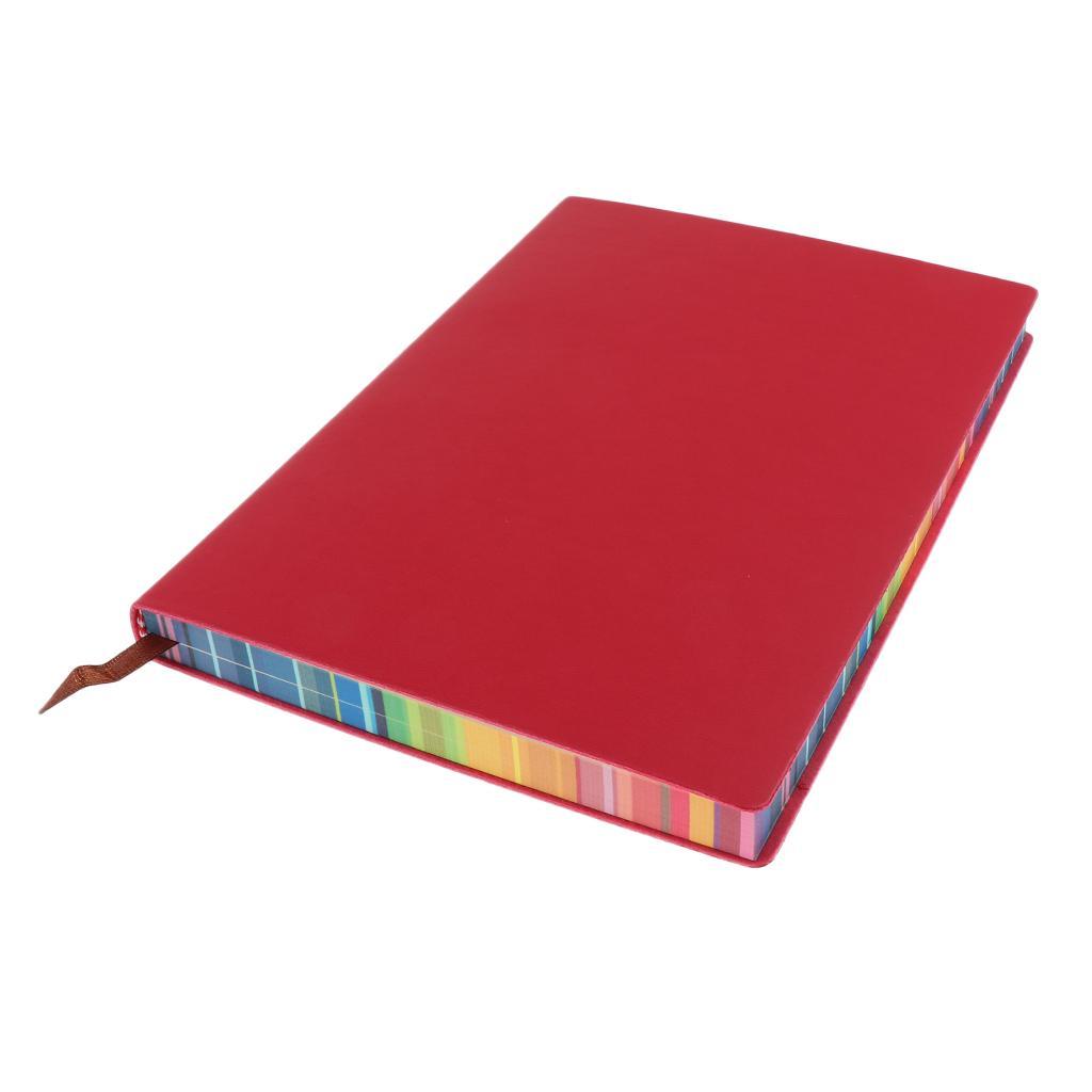 A5 Thickened Soft Cover PU Leather Notebook Rainbow Side