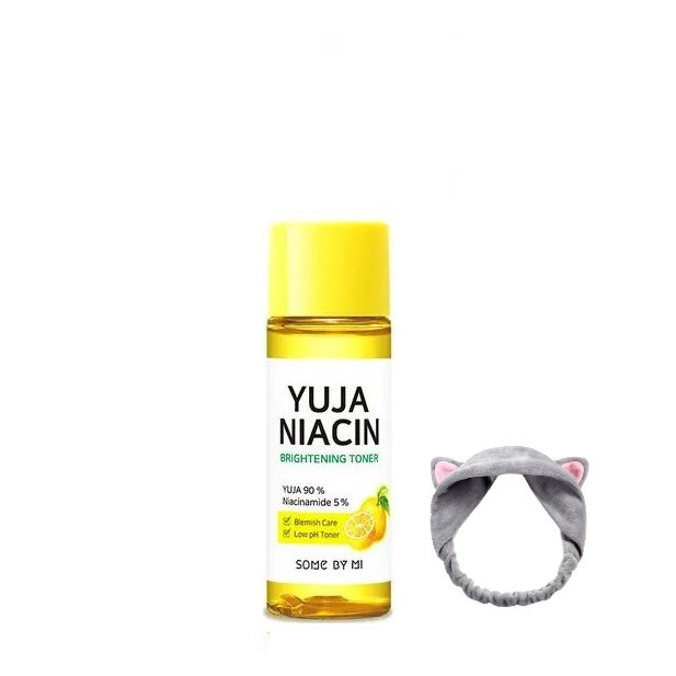 Toner Some By Mi Yuja Niacin Brightening Toner MINISIZE 30ml + Băng Đô Tai Mèo Xinh Xắn