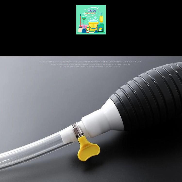 Dụng cụ bơm hút xăng dầu, chất lỏng bóp tay cao cấp tặng kèm van khoá - TT774