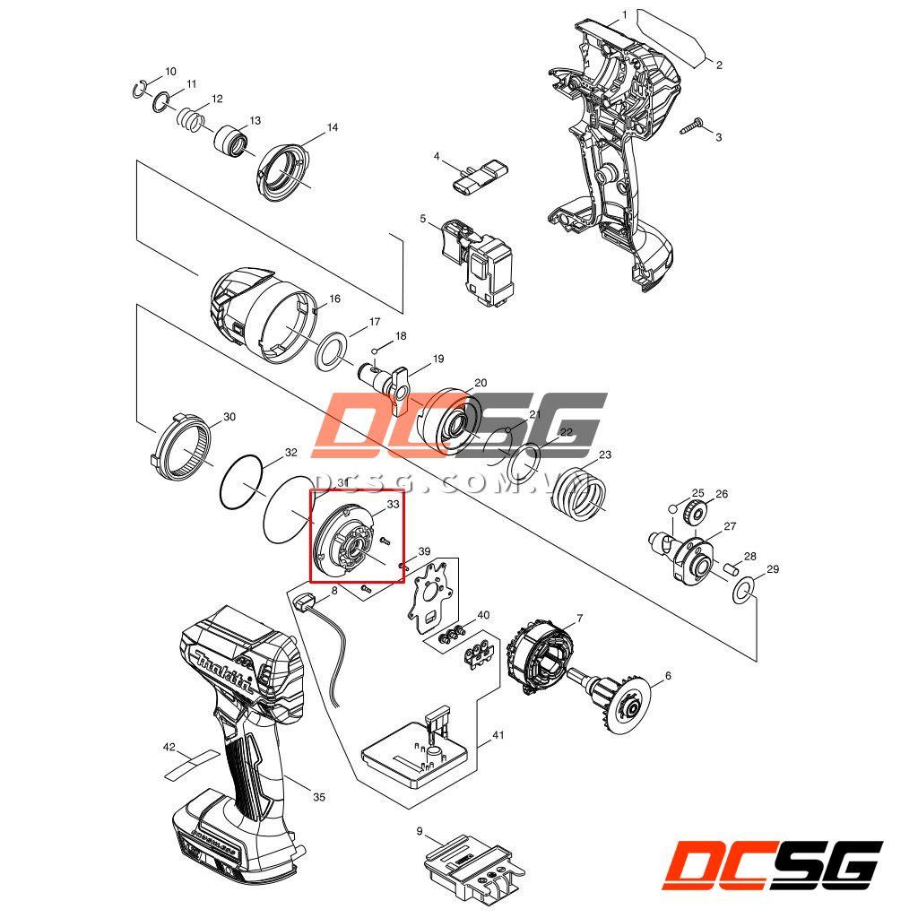 Nắp chụp bạc đạn DTD153/ XDT13 Makita 143958-1 | DCSG