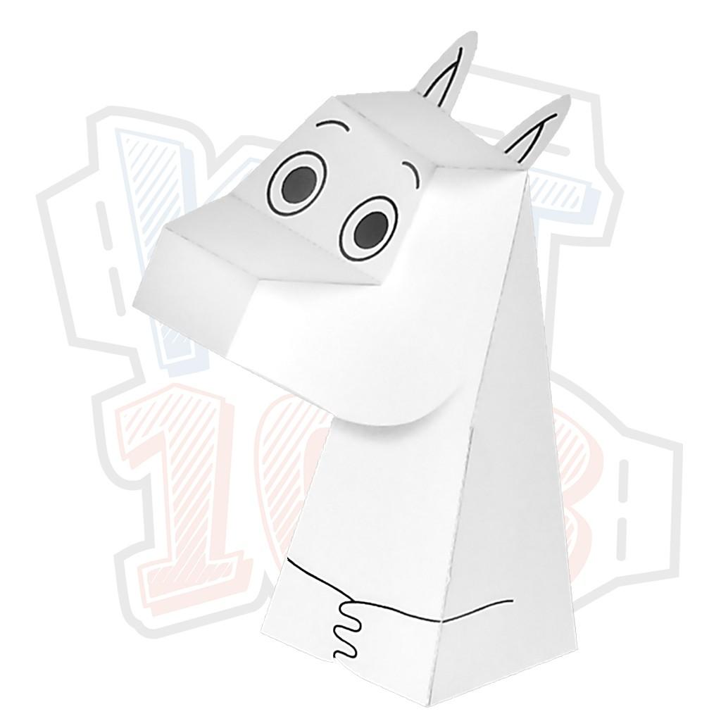 Mô hình giấy Anime Moominr - In mực dầu - Giấy Couche A4 160