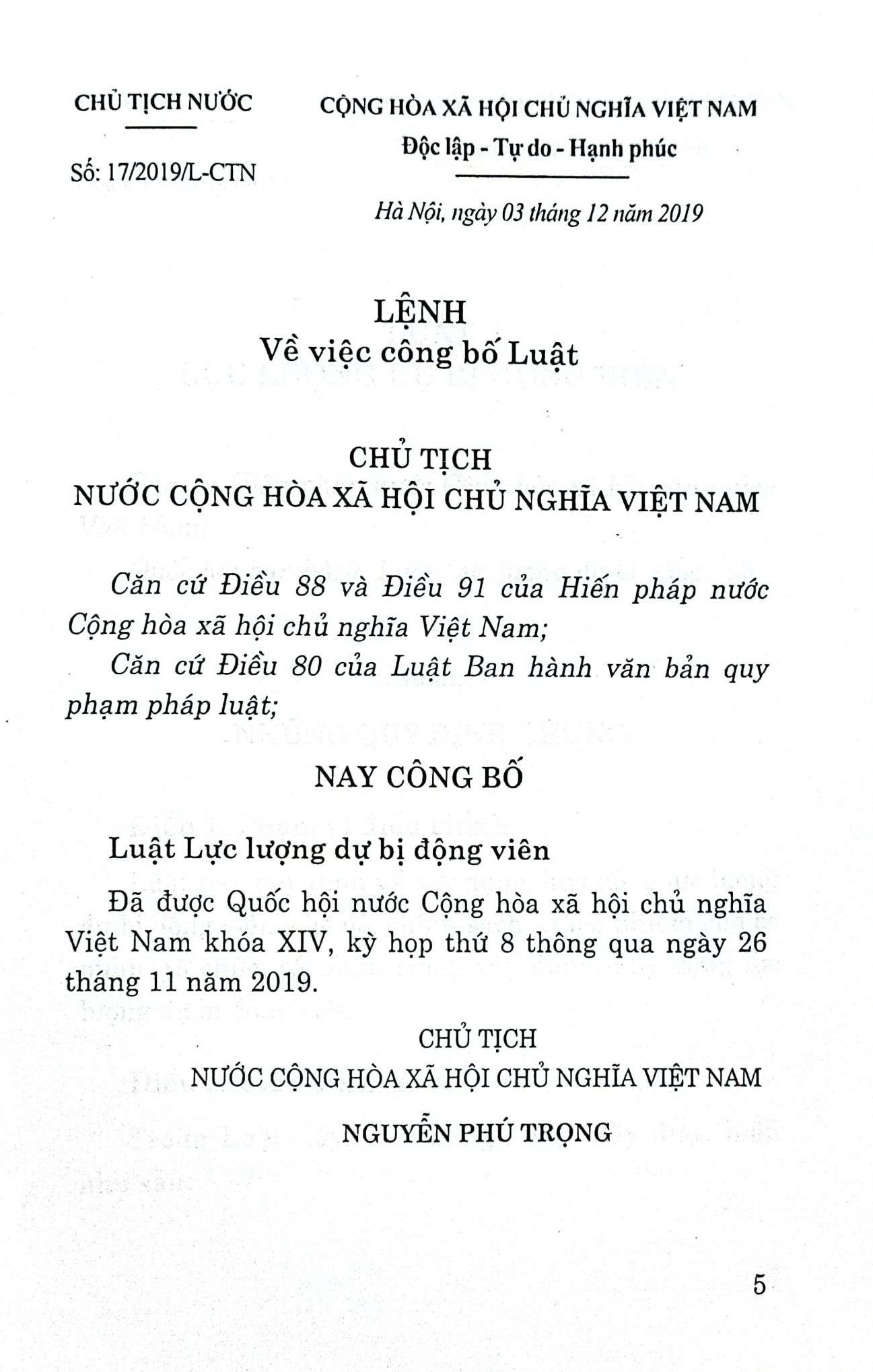 Luật lực lượng dự bị động viên