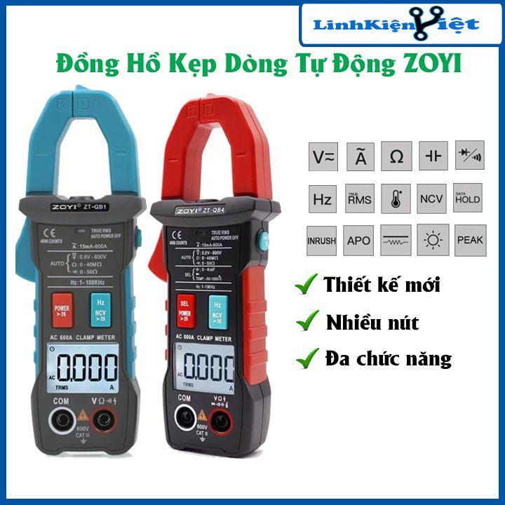 Đồng hồ kẹp dòng ZOYI tự động mã ZT-QB4, ZT-QB4 màn hình LCD độ chính xác cao