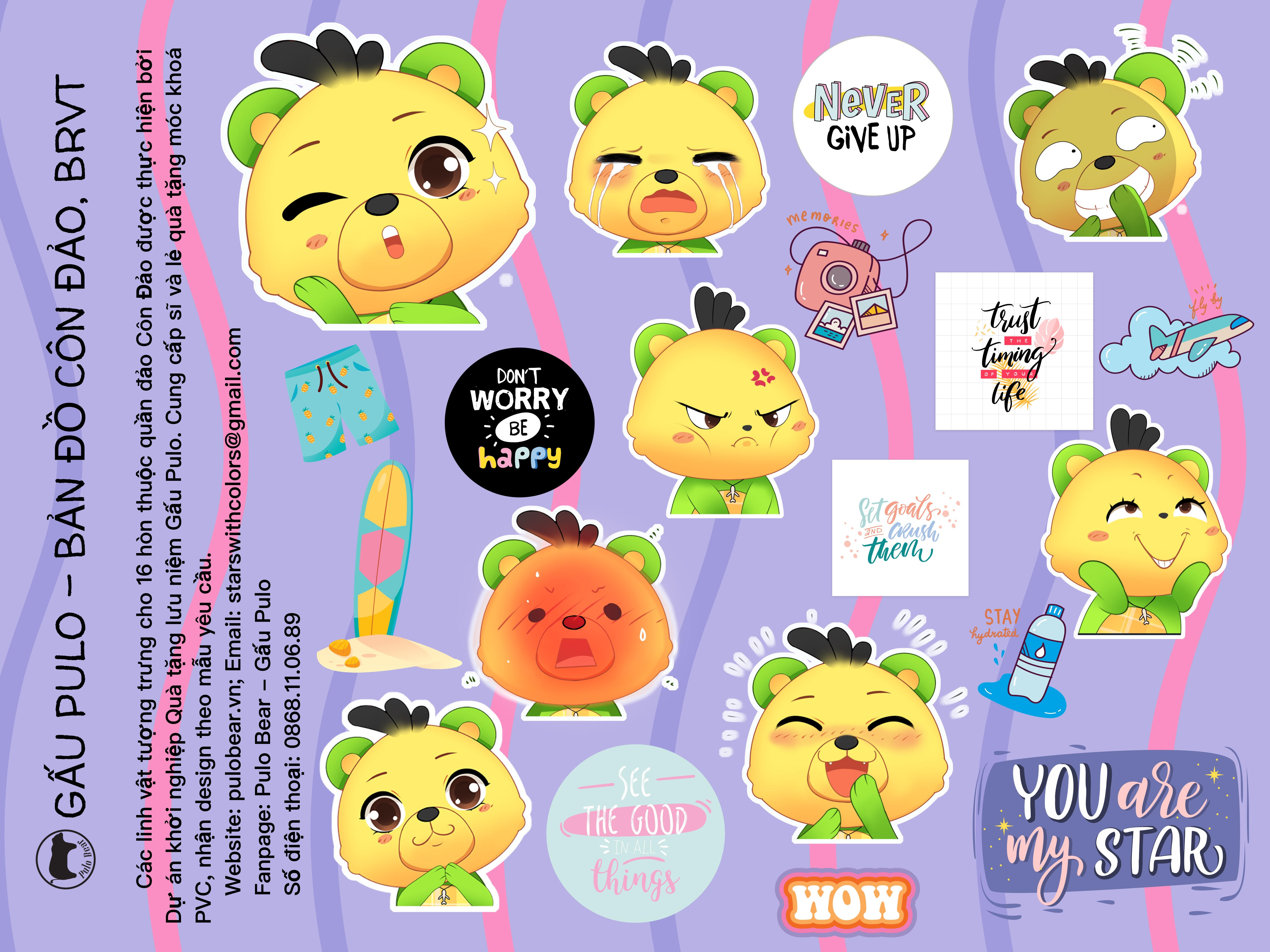 Bộ Sticker Pulo Bear