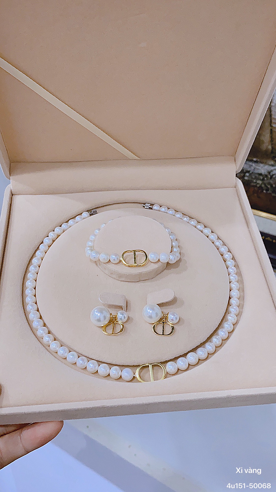 [Ảnh thật - Chọn màu] Bộ Trang sức Ngọc Trai CAO CẤP SIÊU PHẨM hàng chuẩn khóa bạc xi vàng 18k  (MSP: 170500)