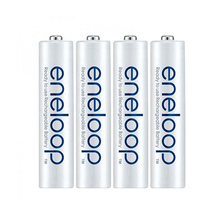 Vỉ 4 pin sạc AAA Eneloop 750mAh BK-4MCCA/4W (HRM03) - phiên bản nội địa box Nhật (Trắng)