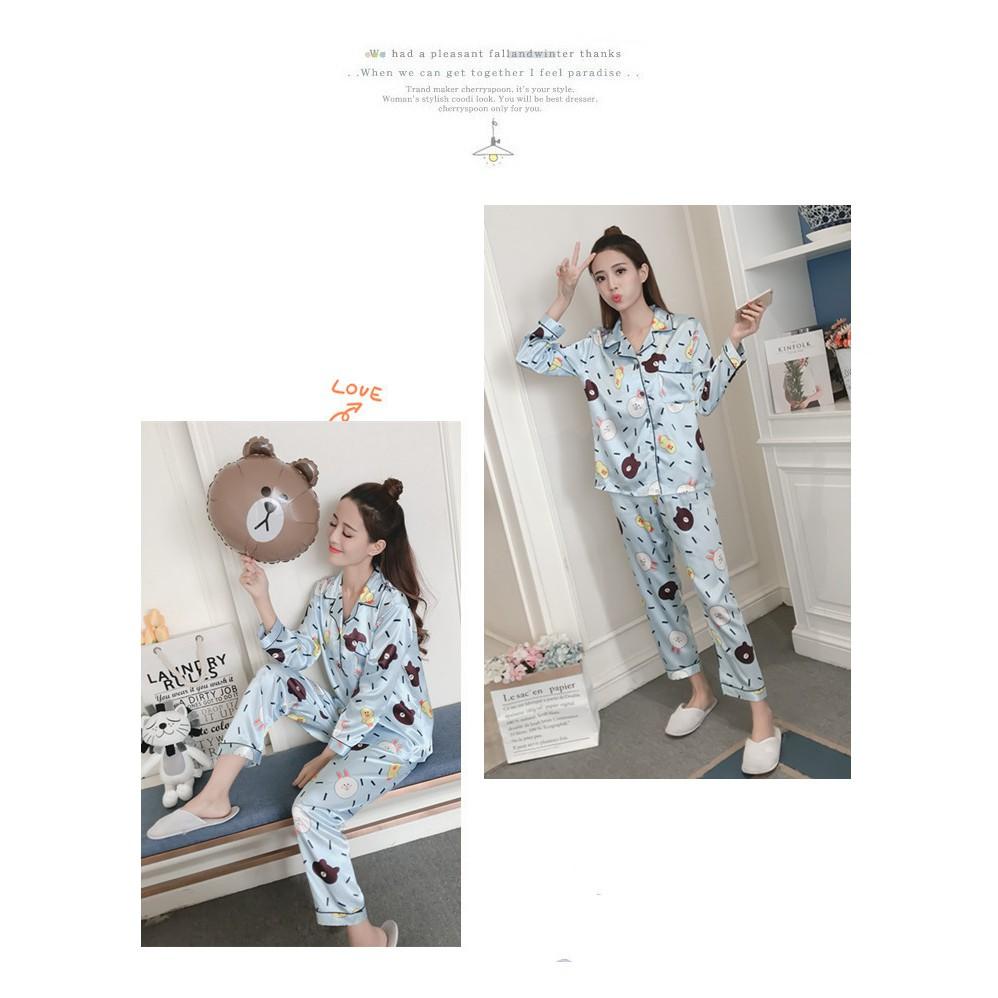 Bộ Đồ Mặc Nhà Pijama Hình Mặt Gâu Kute CDANP14