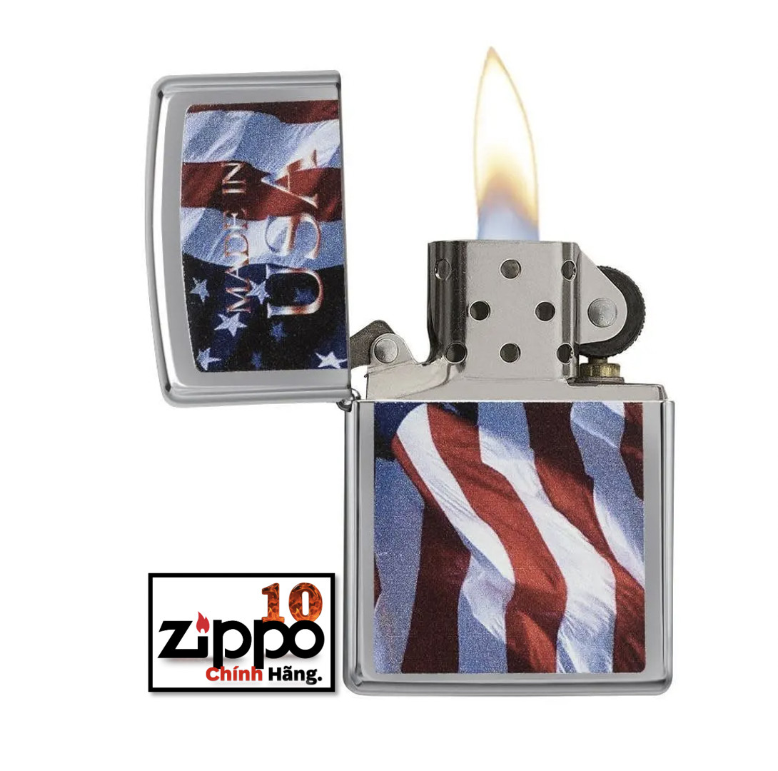 Bật lửa Zippo 24797 Quốc Kỳ Mỹ - Made in USA - Chính Hãng 100%