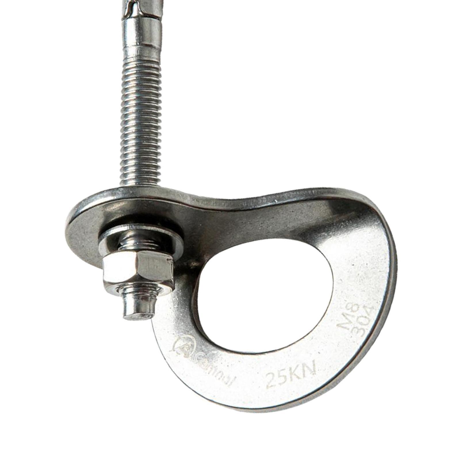 2x 25KN 304 Stainless Steel Anchor Hanger Climb Fastening Fixed Point Expansion Screw Piton Outdoor Tool for Safety Climbing