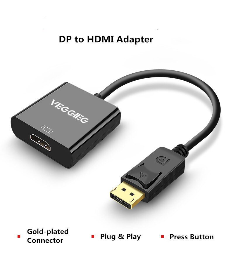 Cáp Chuyển Displayport To HDMI VEGGIEG - Hàng nhập khẩu