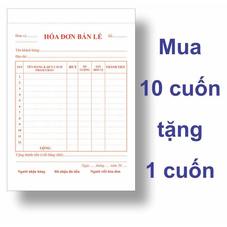 Hóa đơn bán lẻ 1 liên ️️ hóa đơn bán hàng M10