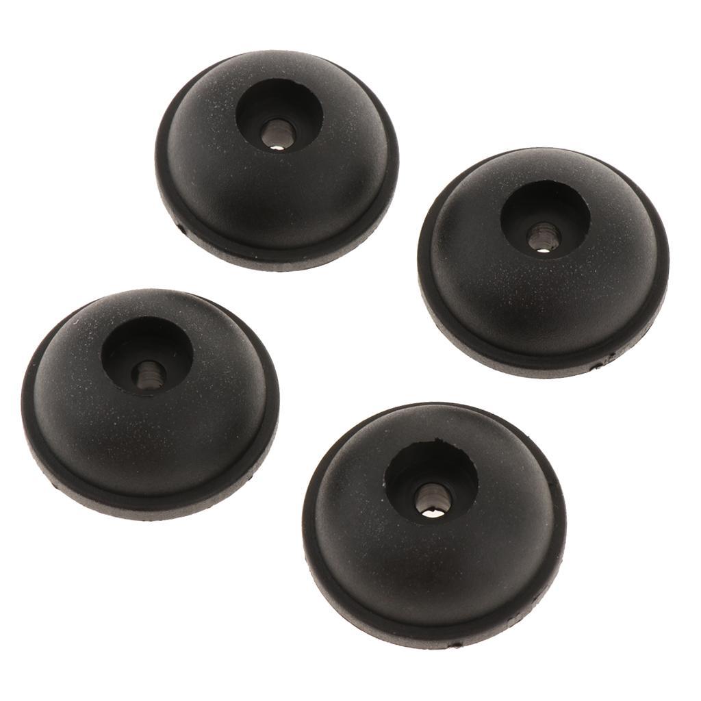 4 Pcs Travel Luggage Replacement Part Foot Stand Bottom Stud Durable Black