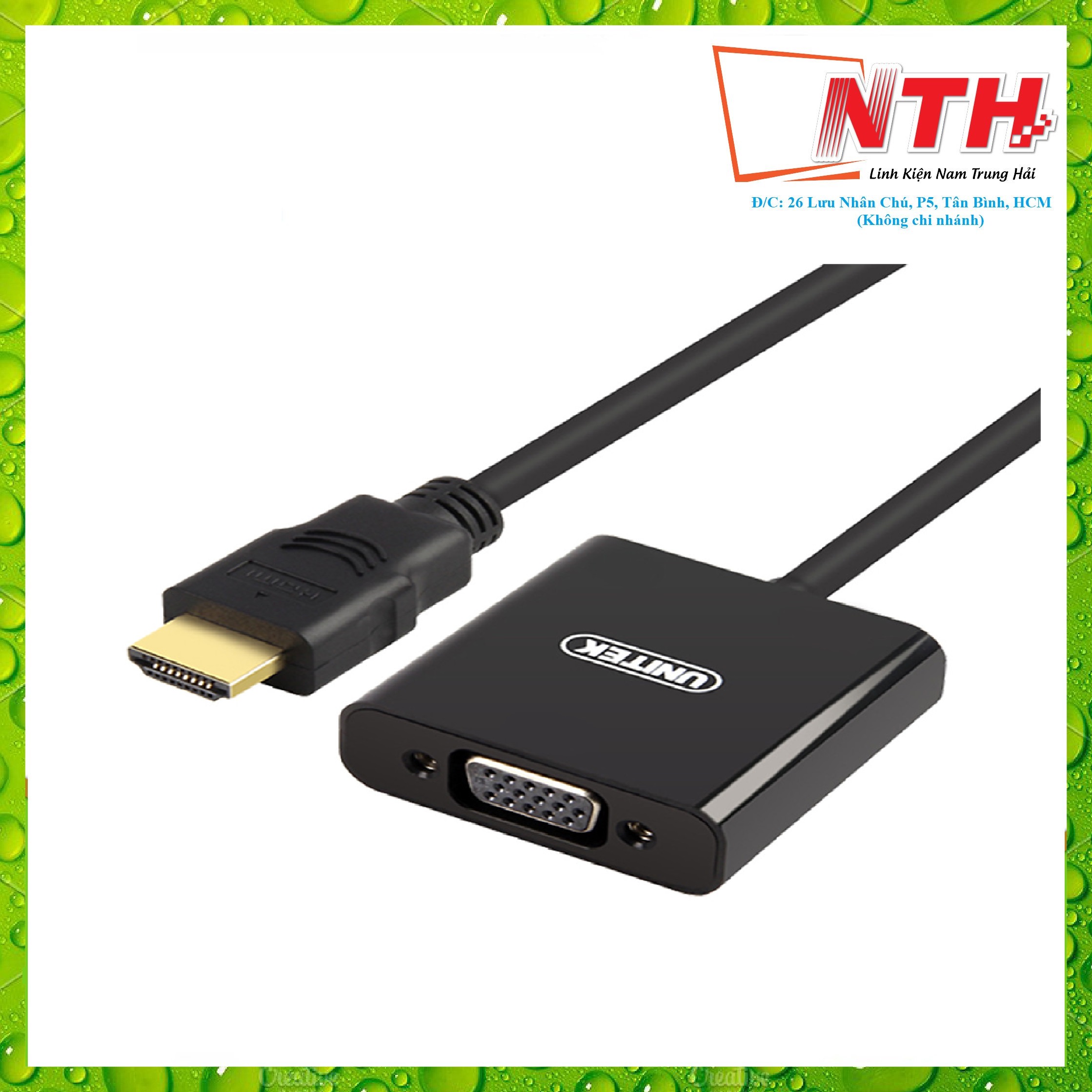 Cáp HDMI ra VGA + AUDIO UNITEK Y6333