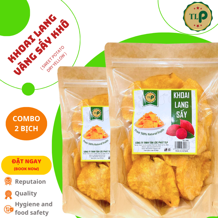 KHOAI LANG VÀNG SẤY MẬT ONG TÂN LỘC PHÁT 400G - COMBO 2 BỊCH 200G