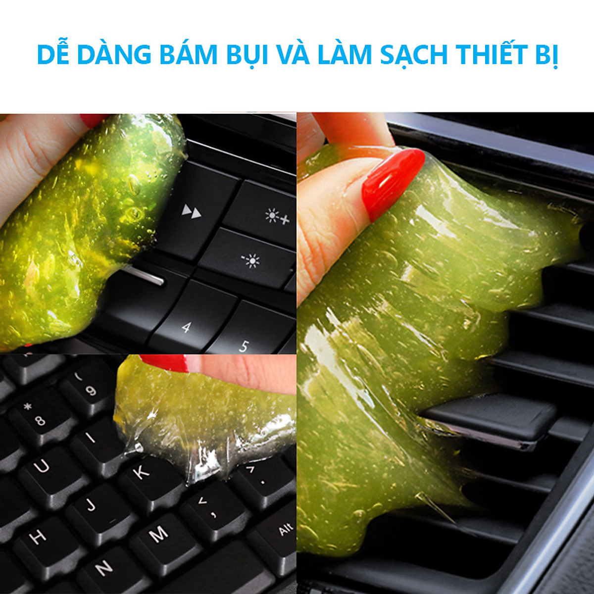 Gel vệ sinh bàn phím hộp 200g vệ sinh bụi bẩn ô tô , nhà cửa