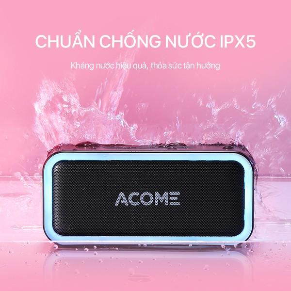 Loa Bluetooth ACOME Công Suất 5W, Hiệu Ứng LED RGD, Chuẩn Chống Nước IPX5 - Hàng Chính Hãng