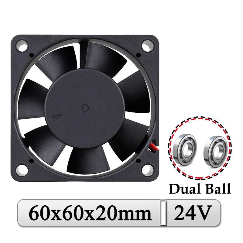 1Pcs/Lot Gdstime DC 14V 60mmx1mm 60mm Dual Ball Brushless Industrial Case Cooling Fan 601 6cm 3D Printer Axial Exhaust Cooler