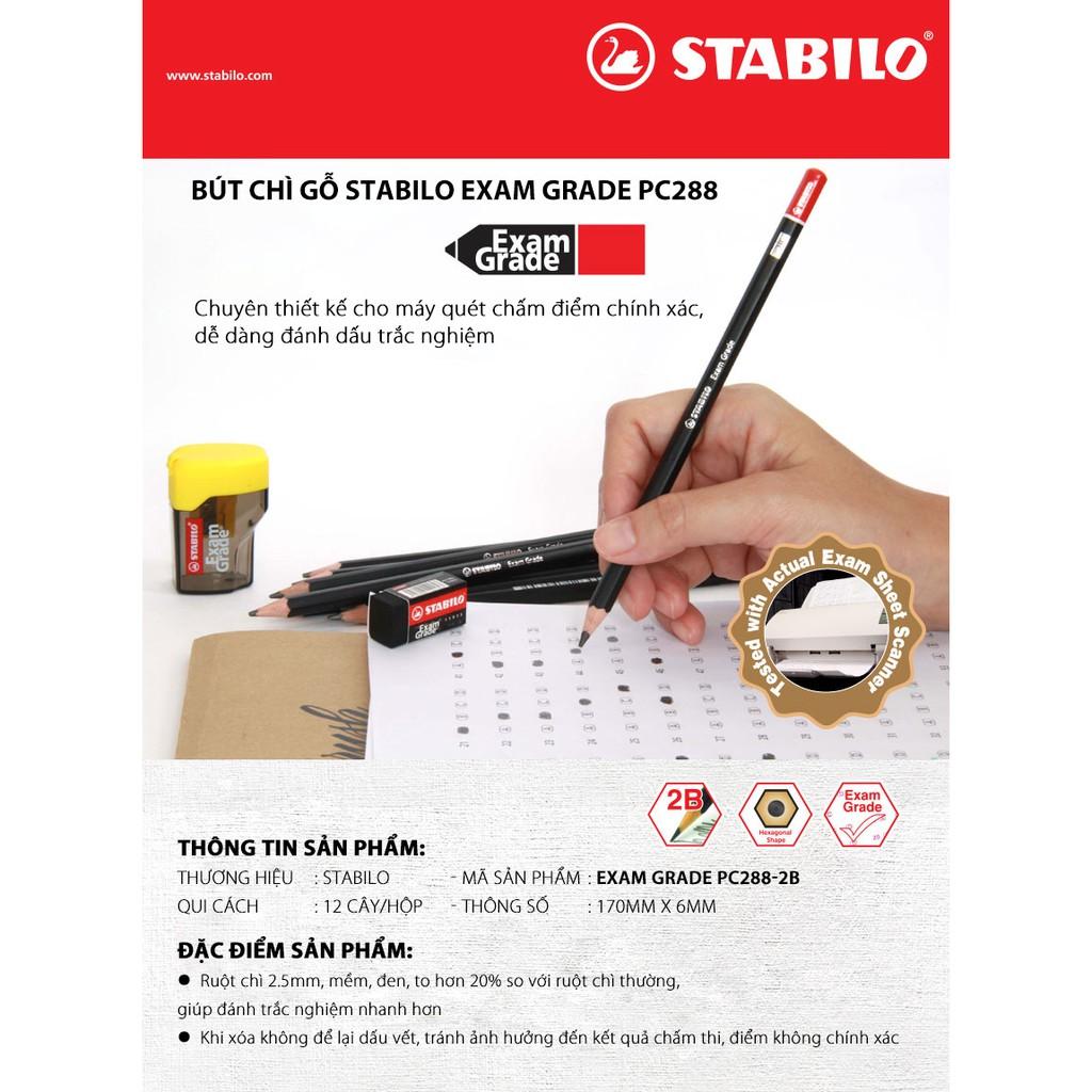 Bộ 3 cây bút chì gỗ STABILO Exam Grade (PC288-C3