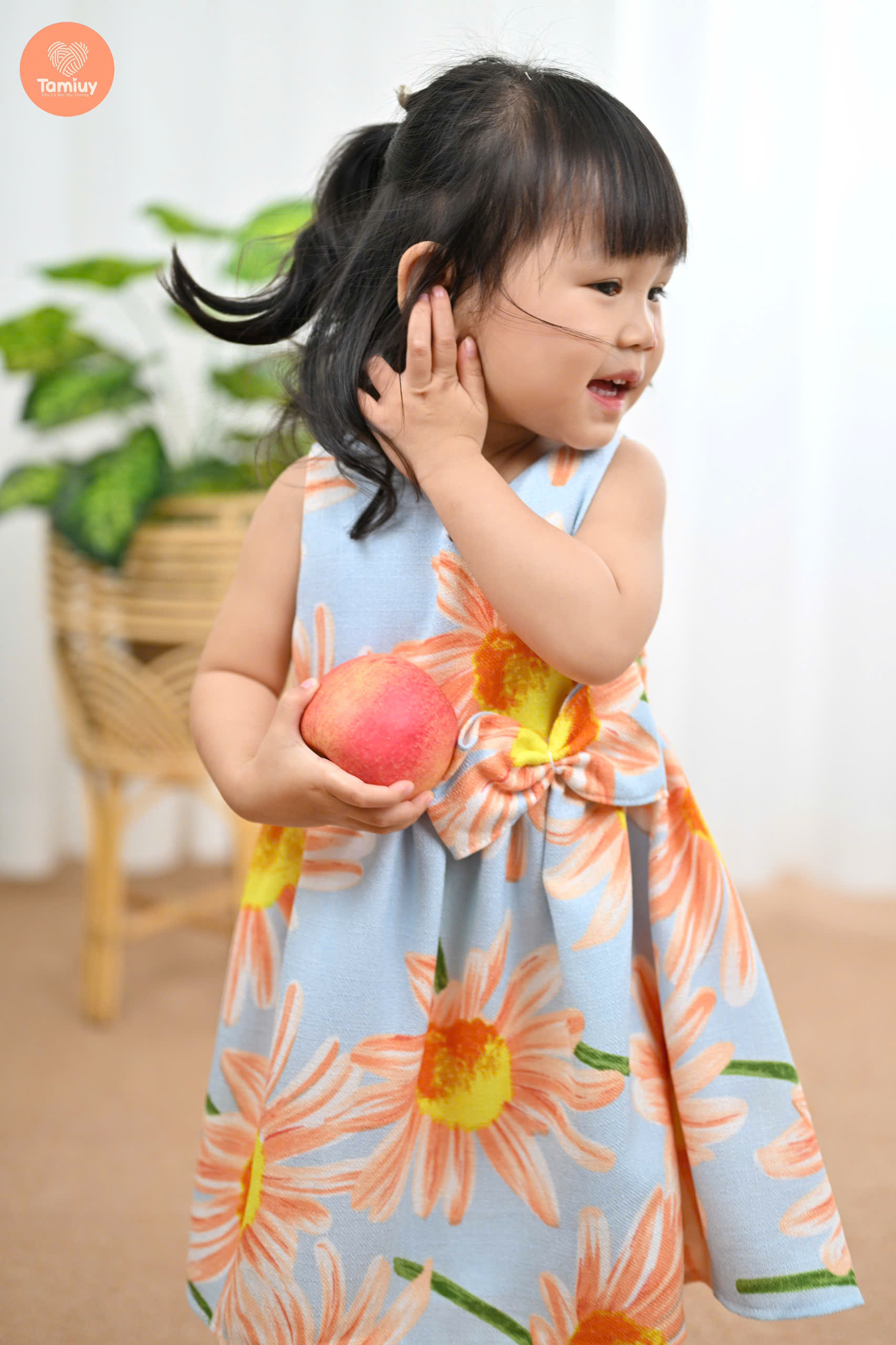 Đầm Xòe Công Chúa Tamiuy Hoạ Tiết Hoa Hướng Dương Dành Cho Bé Gái (1-10T)