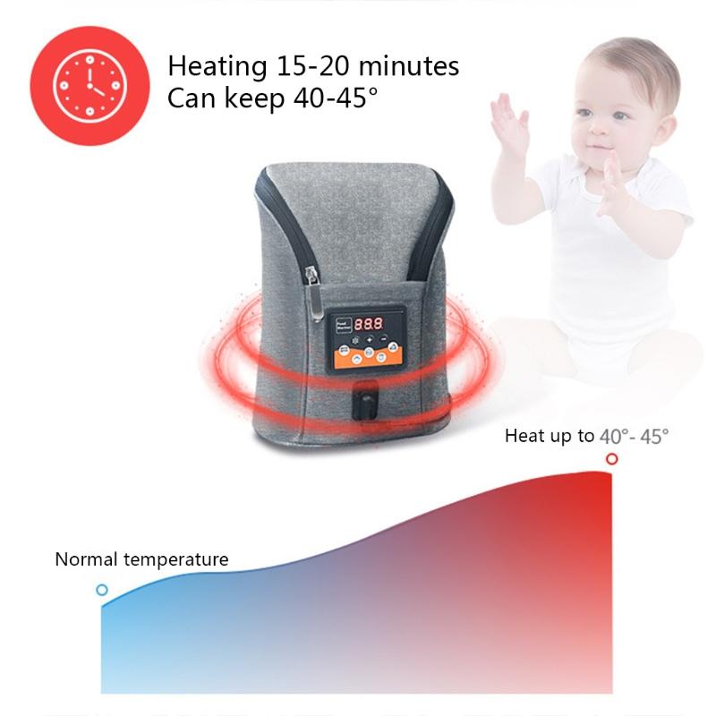 Di Động Cho Bé Bình Nóng Lạnh Đa Năng Xe Hơi USB Dual-Bình Sữa Ấm Du Lịch Bình Giữ Nhiệt Bình Nhiệt Bao