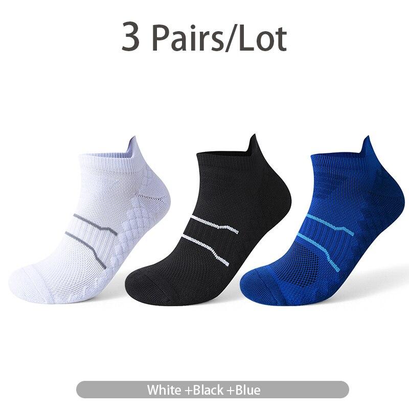 3 đôi nam nam cá chân Sport vớ cotton nam đạp xe thể thao du lịch đi cắm trại quần dài thời trang thấp Color: ZY03 Size: EU