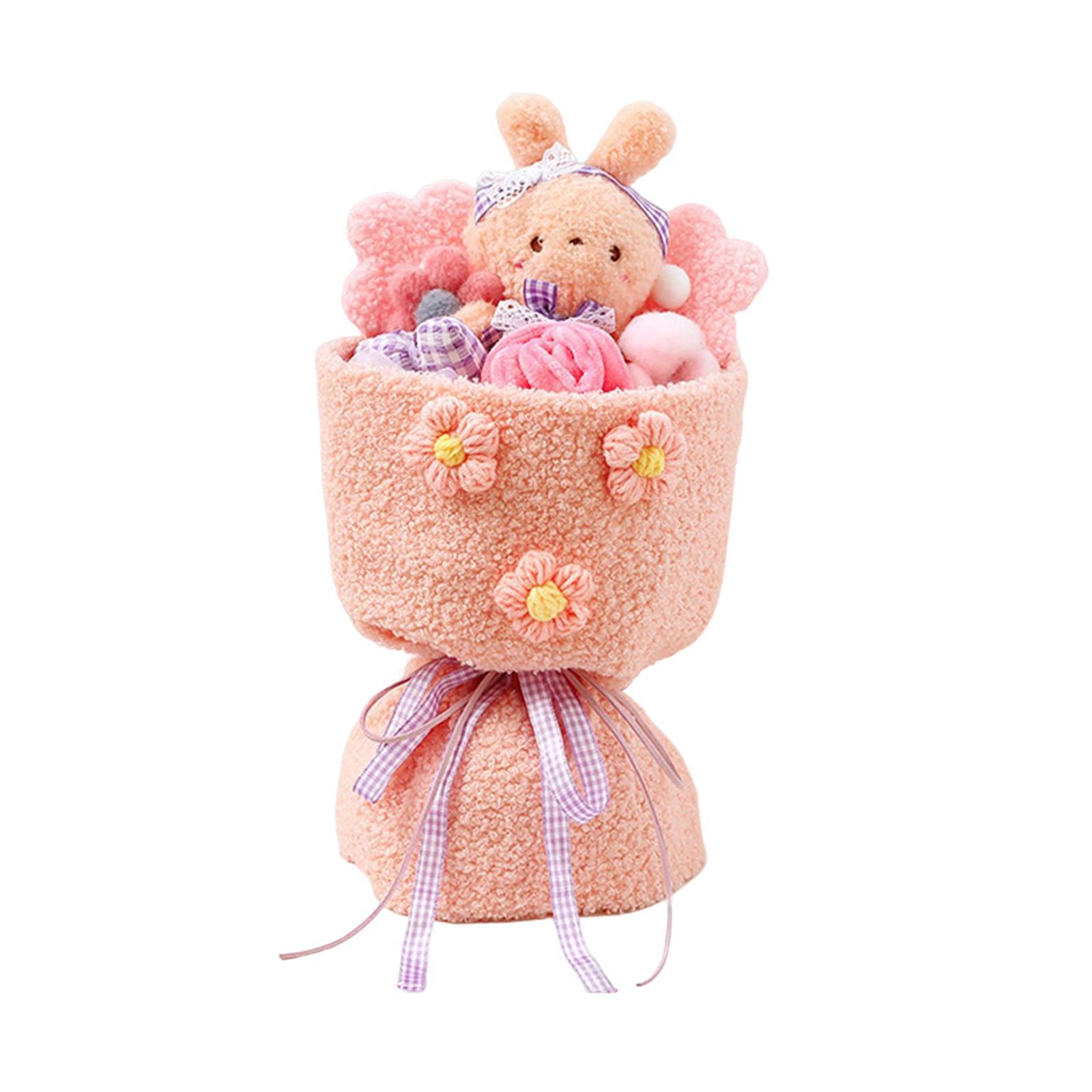 Plush Bouquet Artificial Flowers Valentines Day Wedding Stuffed Animal Doll