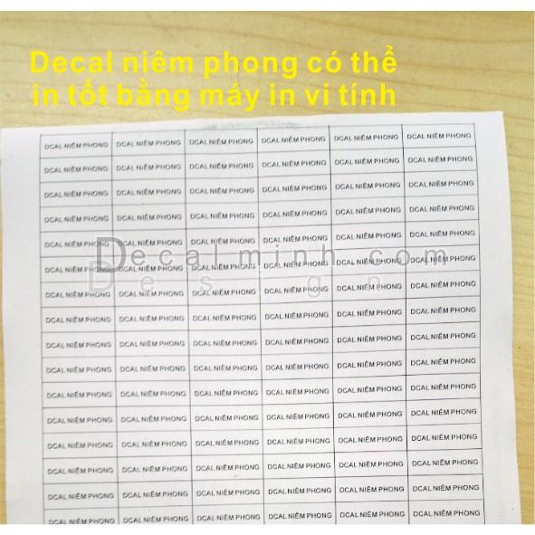 Decal Niêm Phong A4