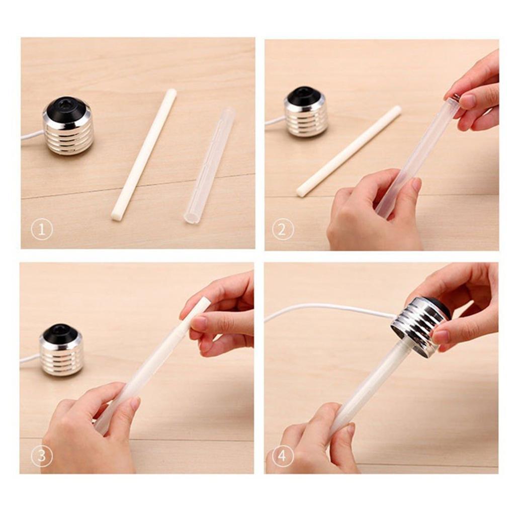 Portable 400ML LED Bulb Humidifier Colorful Light USB Diffuser Air Purifier