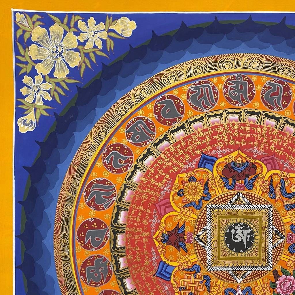 Tranh Thangka Mandala vẽ tay từ Tây Tạng - Mẫu 0201