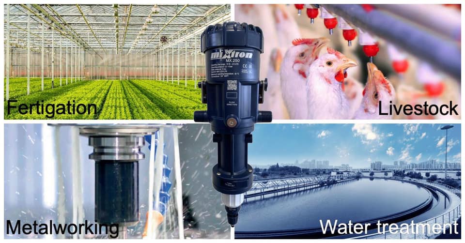 Máy pha định lượng thuốc thú y tự động 1-5%, hiệu Mixtron-xuất xứ Ý-bảo hành chính hãng.