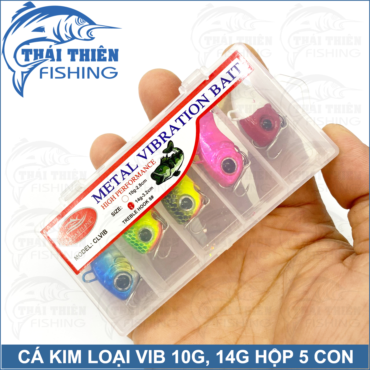 Mồi Giả Cá Sắt VIB Coastline Dùng Câu Lure Cá Lóc, Mú, Chẽm Hộp 5 Con 10g 14g