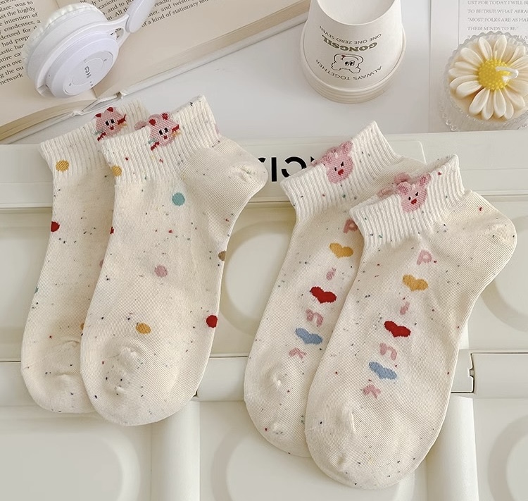 SET 5 ĐÔI TẤT VỚ NƠ NỮ DỄ THƯƠNG MÃ 47 DÀNH CHO NỮ