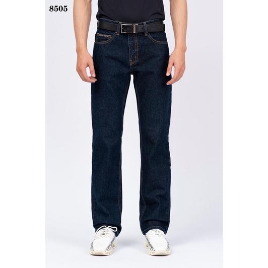 Quần Jean Nam Ống Suông Trung Niên Jeans Cơ Bản Chất Bò Trơn Cotton Cao Cấp