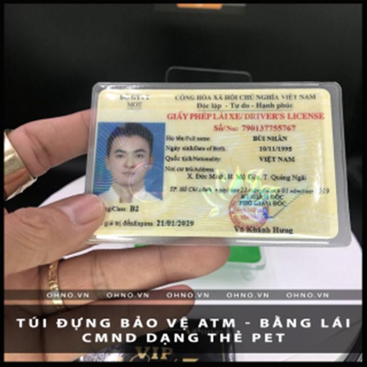 Covered plastic flexible đựng identification cards ID card + driver license card shape pet, bank card, card 9x6cm,SGT739