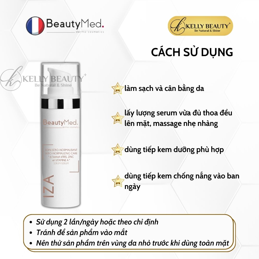 BeautyMed IZA Serum - Tinh Chất Giảm và Ngăn Ngừa Mụn | Kelly Beauty