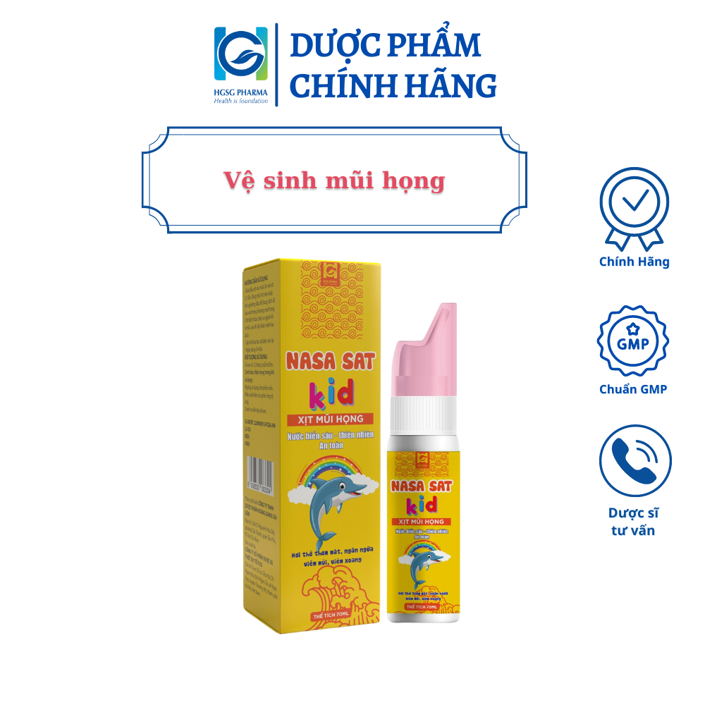 Xịt mũi họng NASA SAT KID (Chai 70ml)