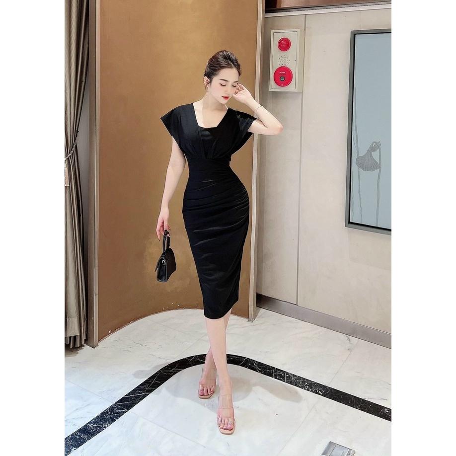 Đầm nữ dự tiệc ôm body vai bèo cánh tiên đa màu sắc sang chảnh, quý phái.