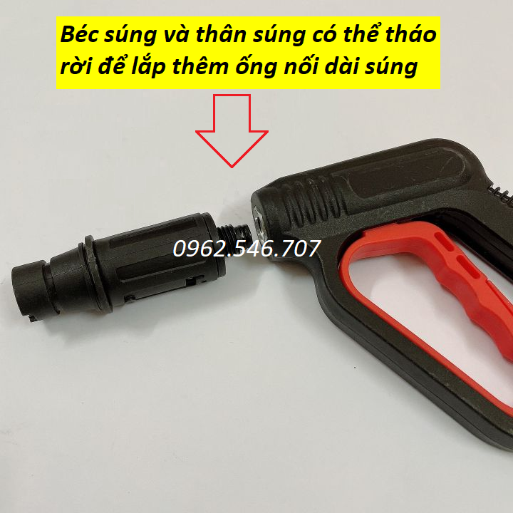 Súng rửa xe cho máy rửa xe ren 22mm I sung rửa xe áp lực | sung rửa xe mini | súng cò đỏ