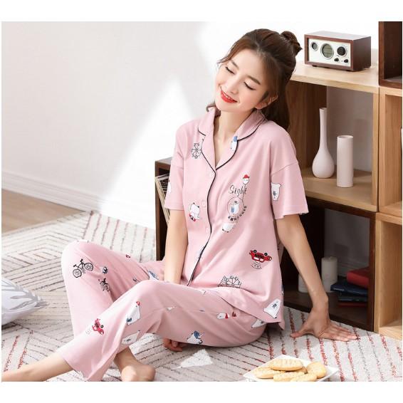 Bộ Pijama cộc tay cực thoáng mát, thời trang, khỏe khoắn